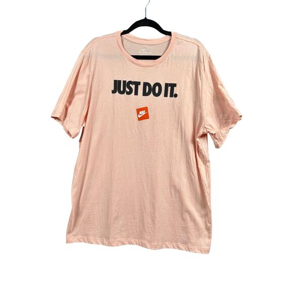 Nike Shirt Mens XL Pink Just Do It The Nike Tee Standard Fit Graphic T-Shirt - Picture 2 of 8